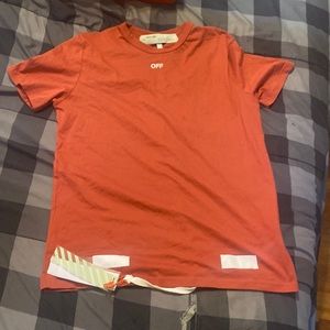 Off-white t shirt red and white